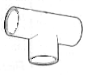 PVC TEE - 1 x 1/2" Slip PVC Tee - Image 2